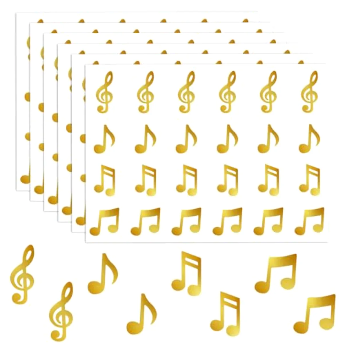 Gold Music Note Stickers Foil Gold Music Teacher Reward Sticker School
