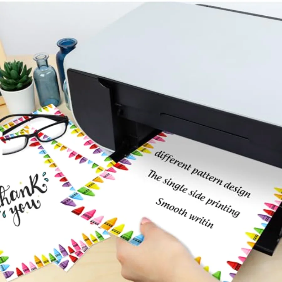 80 Sheets Colorful Crayon Border Stationery Paper Cute Letterhead Letter, view 4