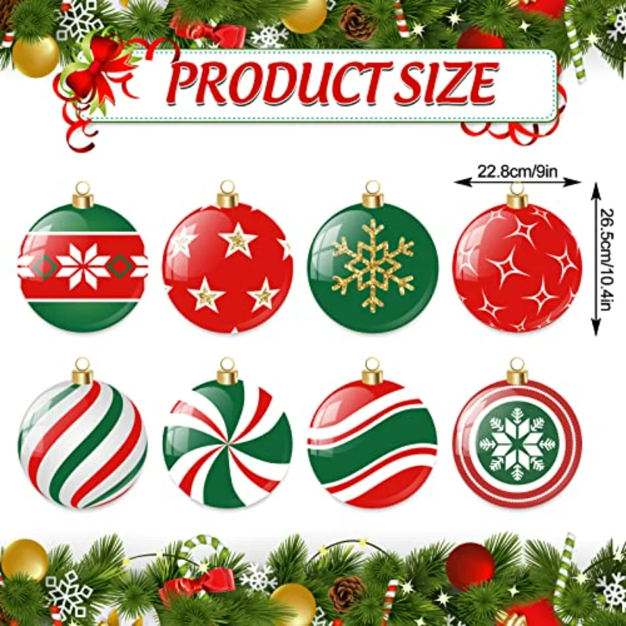 Christmas Garage Door Magnets Colorful Christmas Ball Magnet Decoration, view 2