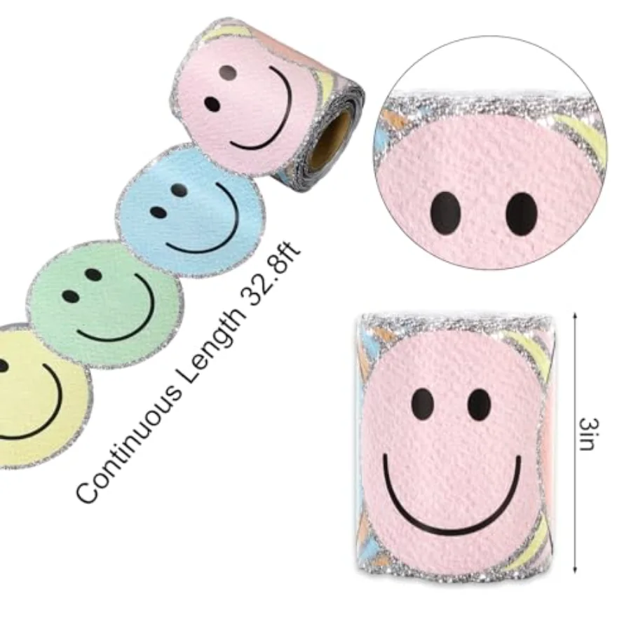32.8 Ft Boho Happy Face Bulletin Board Border (9LJG), view 2