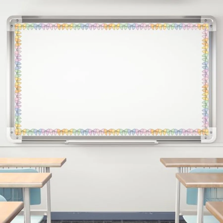 32.8 Ft Colorful Bow Bulletin Board Borders Pastel Color Bow Tie Die-Cut, view 4