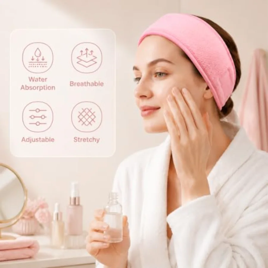 3Pcs Spa Facial Headband Make Up Wrap Head (9Q19), view 3