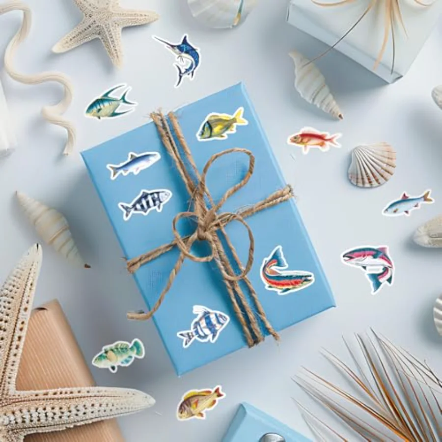 1000 Pcs Realistic Ocean Fish Stickers Under the Sea Creature, view 4