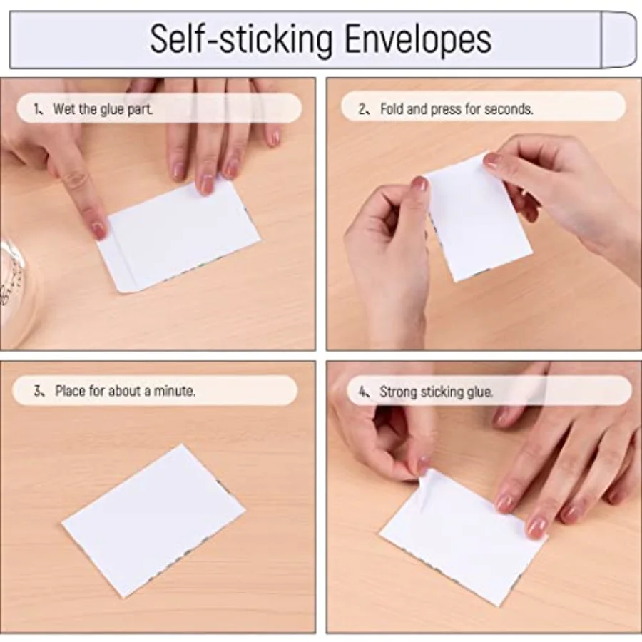200 Pack Wedding Favor Packets Let Love Grow Self-Adhesive White Envelope, view 4