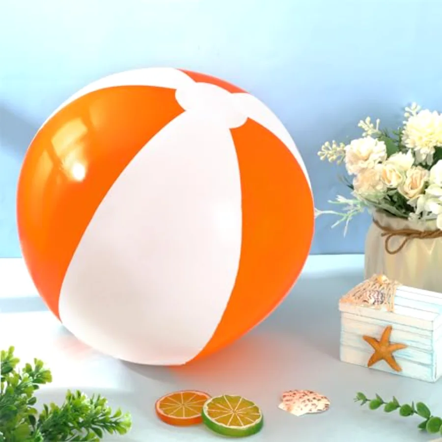 3Pcs Inflatable Beach Ball 16 Inch Round Pool PVC Balls Cute Game Toys for, view 3