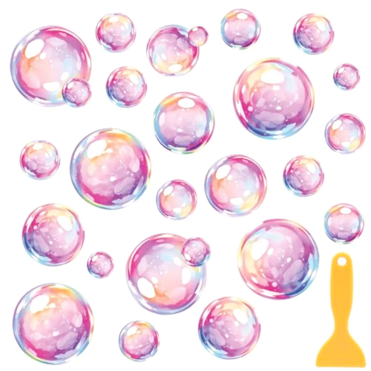 30Pcs Bubble Non Slip Bathtub Stickers Under The Sea Cartoon Bubble Safety