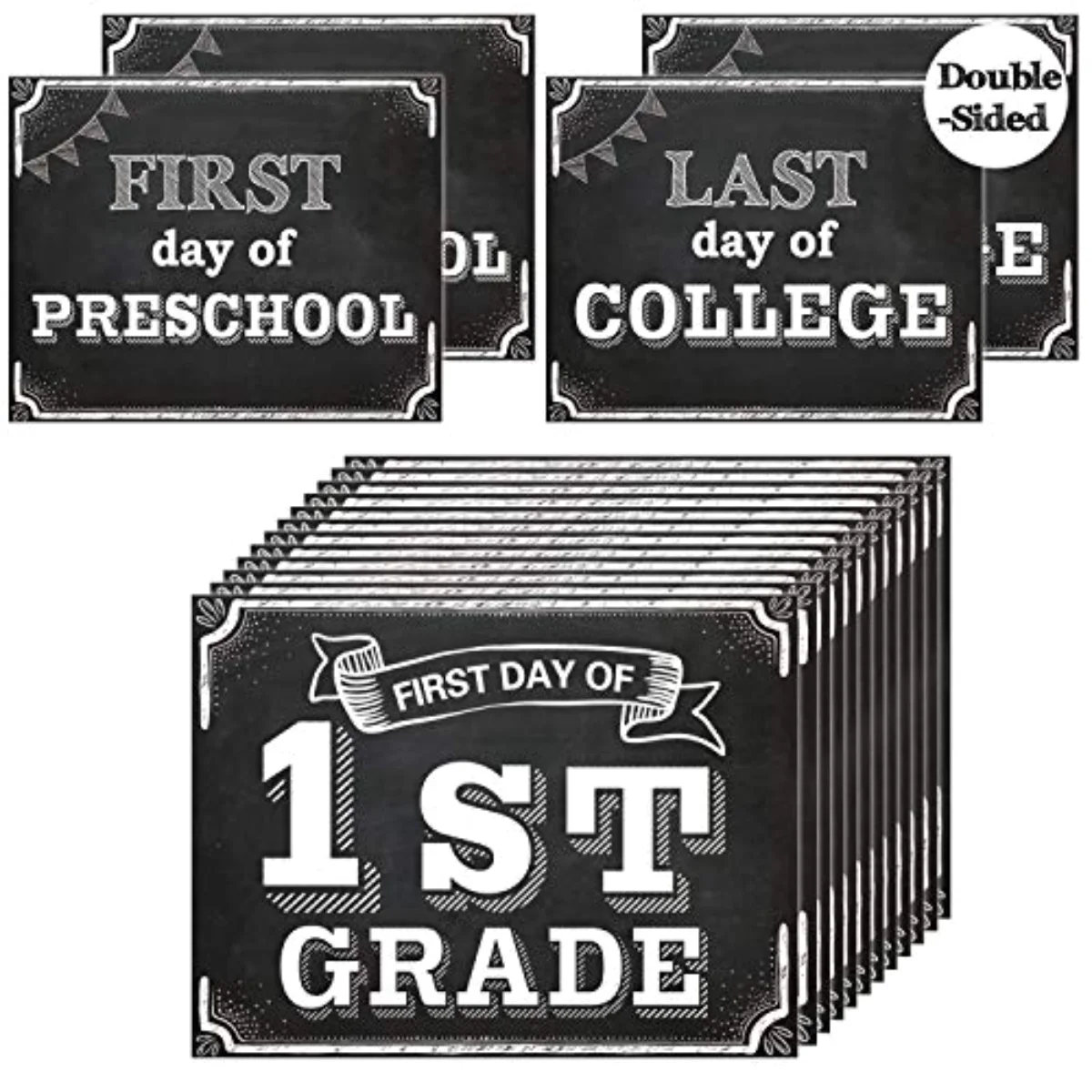 16 Pcs First & Last Day of School Signs 16 Grades Back to School Signs