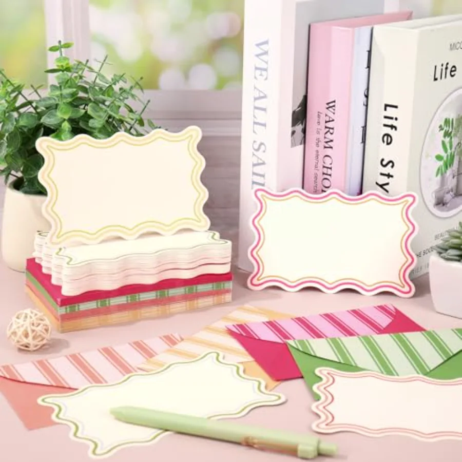 60Pcs Flat Blank Notes with Envelopes, view 4