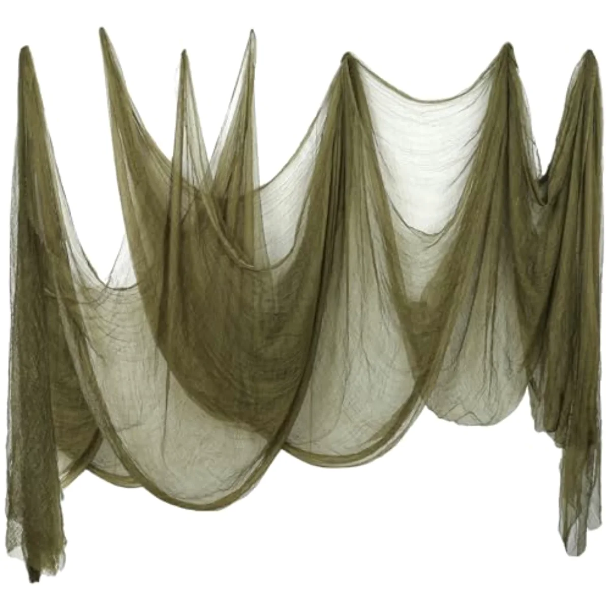 Halloween Olive Green Creepy Cloth 500 x 87 Inch Spooky Gauze Clothes