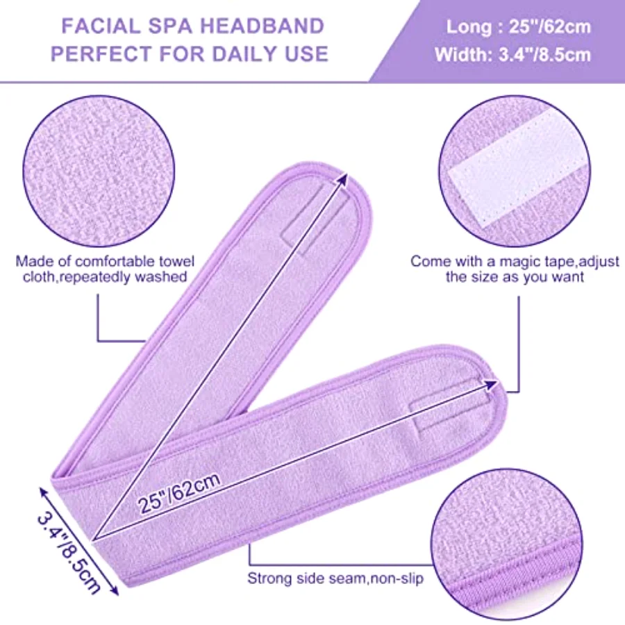 Spa Facial Headband Make Up Wrap Head Terry (VCTZ), view 2