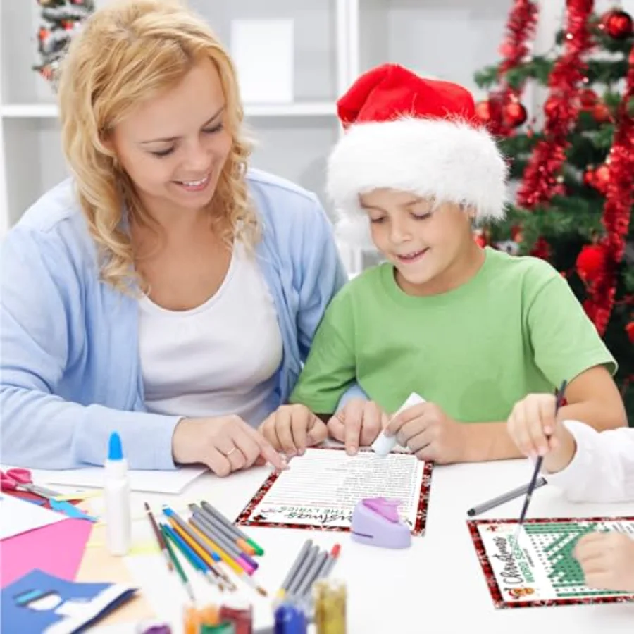 100Pcs Christmas Trivia Games Question and Answer Cards 5 Designs Xmas, view 4