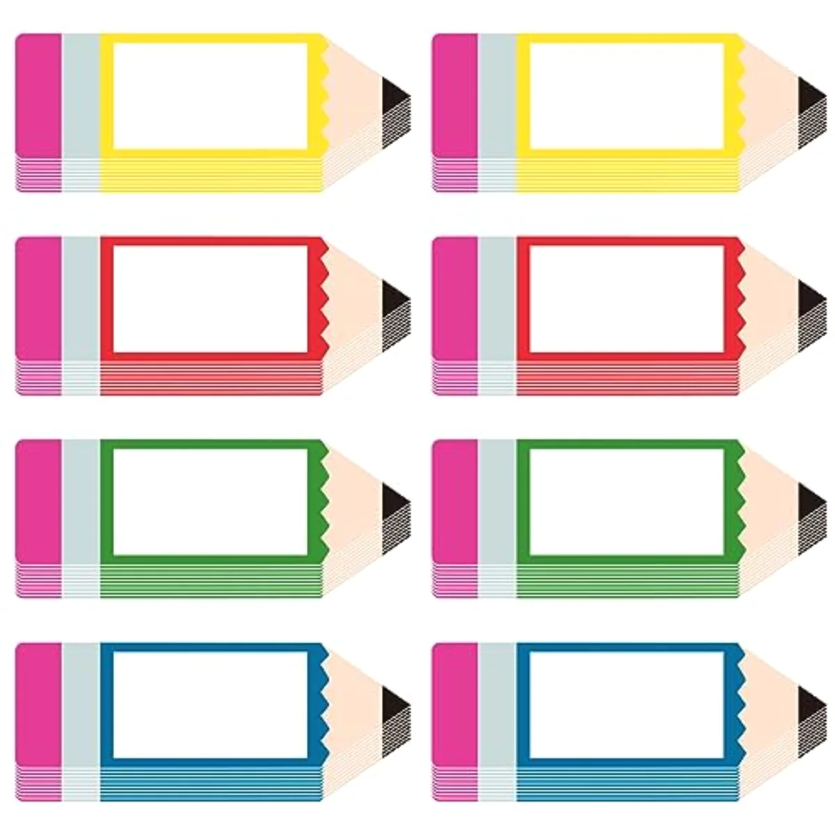 40 Pack Magnetic Dry Erase Labels 4 Colors Pencil Shaped Writable Tag