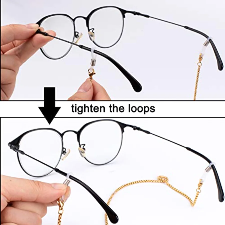 3 Pieces Eyeglasses Chain Sunglass Neck Strap Holder with 6 Pcs Adjustable, view 4