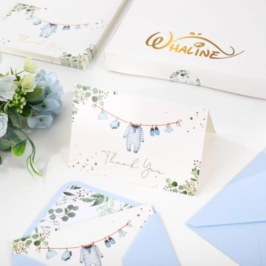 50 Pack Boxed Baby Shower Thank You Cards, view 4