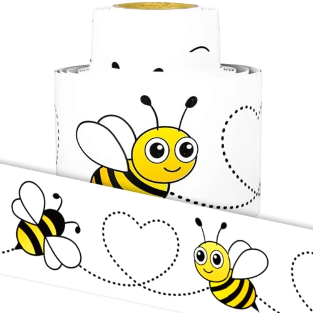 32.8 Ft Summer Bulletin Board Border Cartoon Bee Heart Die Cut Trim Border
