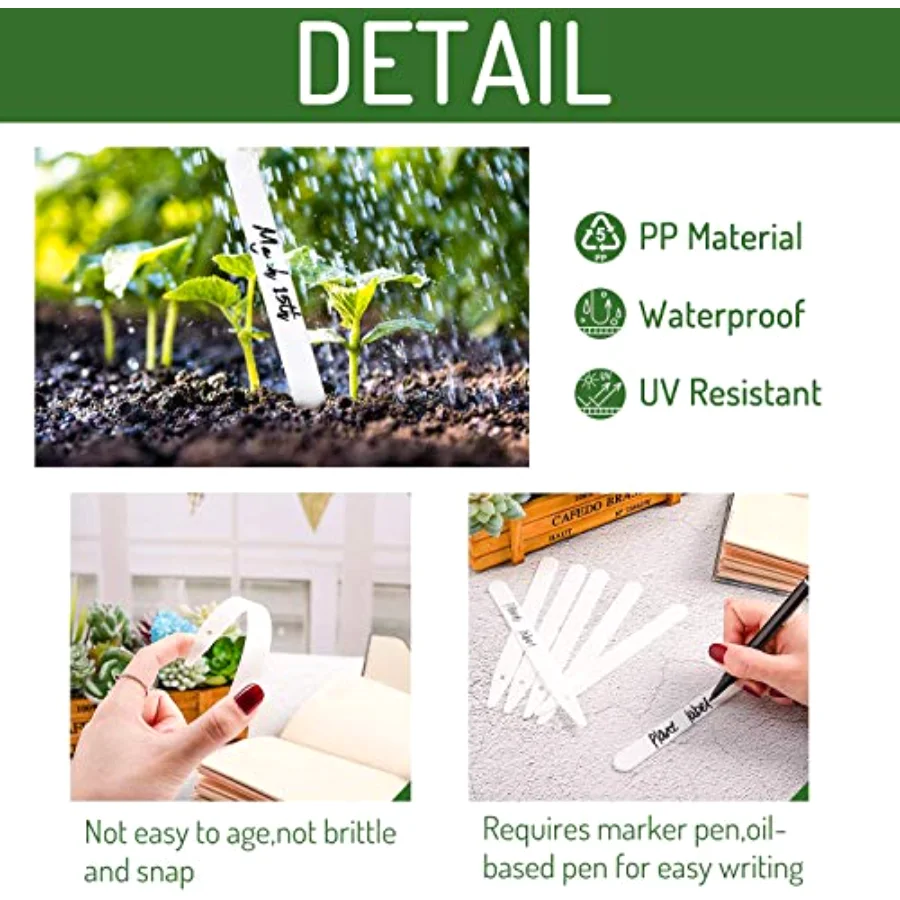 200Pcs Thick Plastic Plant Label with Hole, view 3
