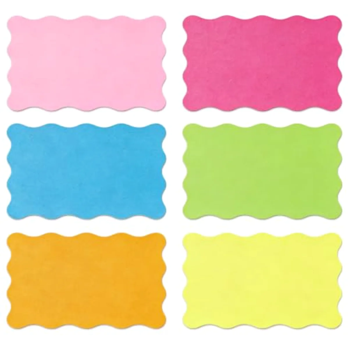 120Pcs Vibrant Scalloped Index Cards