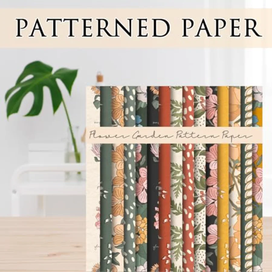 30Pcs Floral Garden Pattern Paper Vintage Flower Botanic Scrapbook, view 4