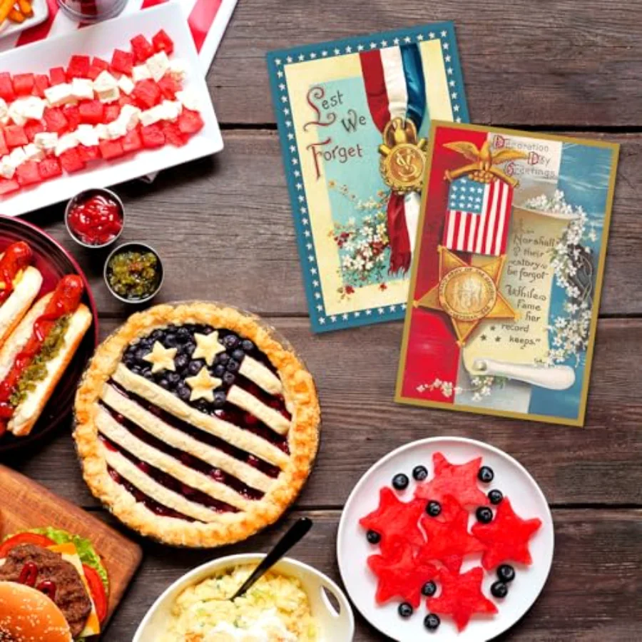 40 Pcs Patriotic Blank Postcards Vintage American Flag Post Cards, view 4