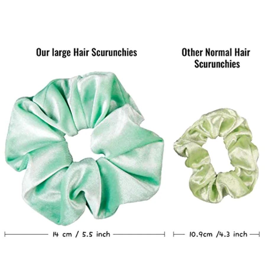 Pastel Hair Scrunchies Large Velvet Elastic Scrunchy Bobbles Ice Cream, view 2