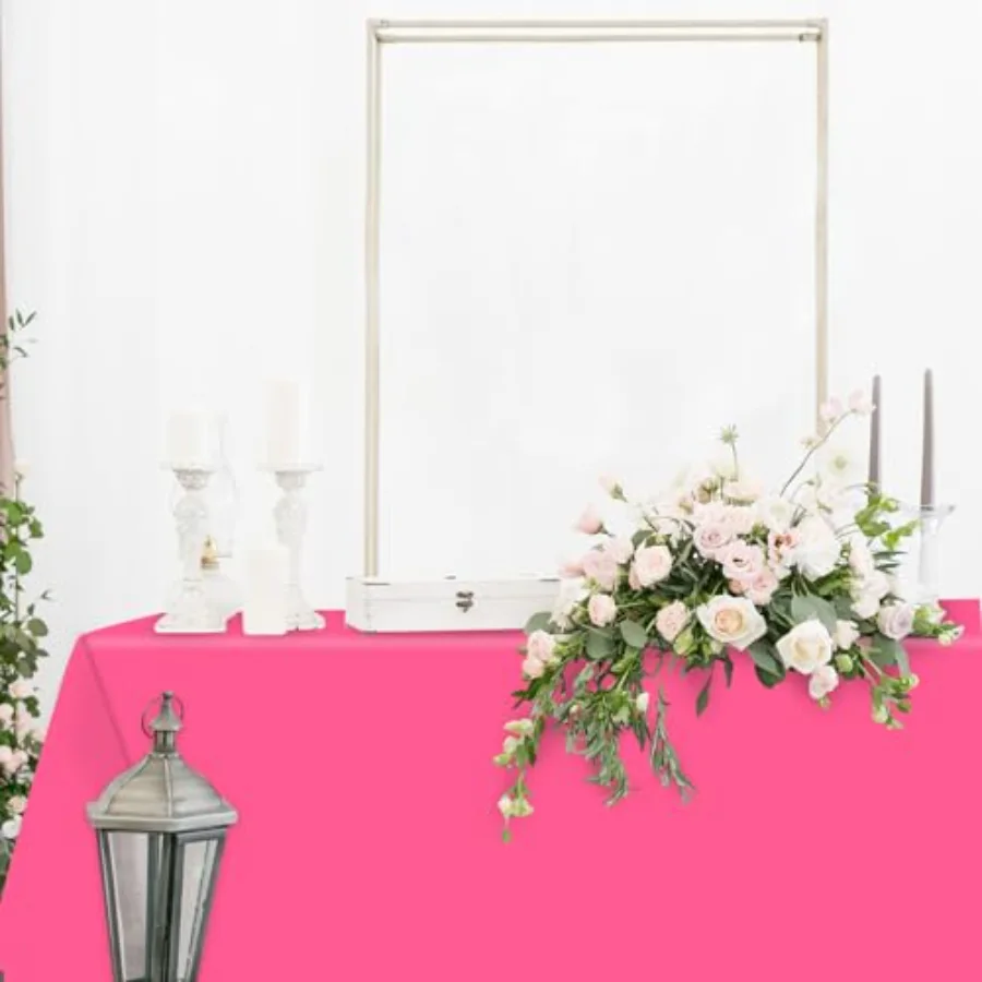 32Pcs Neon Color Plastic Tablecloth 8 Fluorescent Colors Rectangle Table, view 4