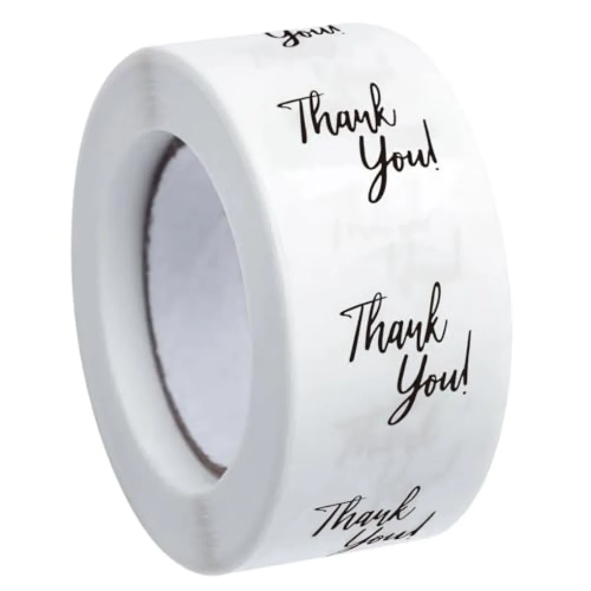 1000Pcs Clear Thank You Stickers 1.5 Inch Round Transparent PVC Stickers
