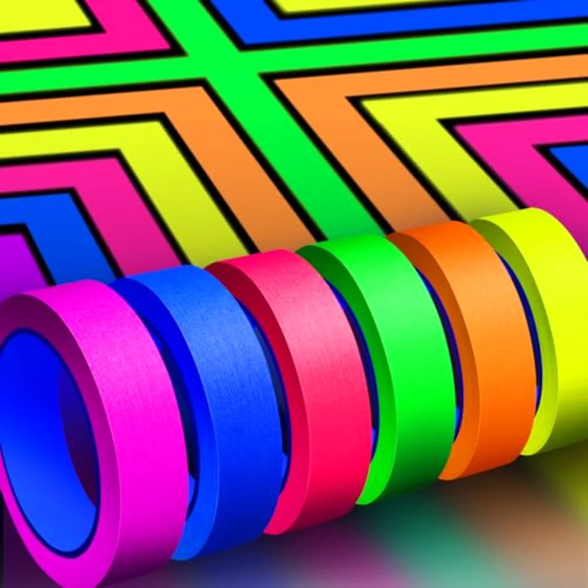 6 Neon Colors Gaffer Cloth Tape