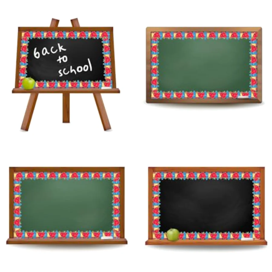Back to School Bulletin Board Border Pencil Apples Crayon Die Cut Trim, view 3