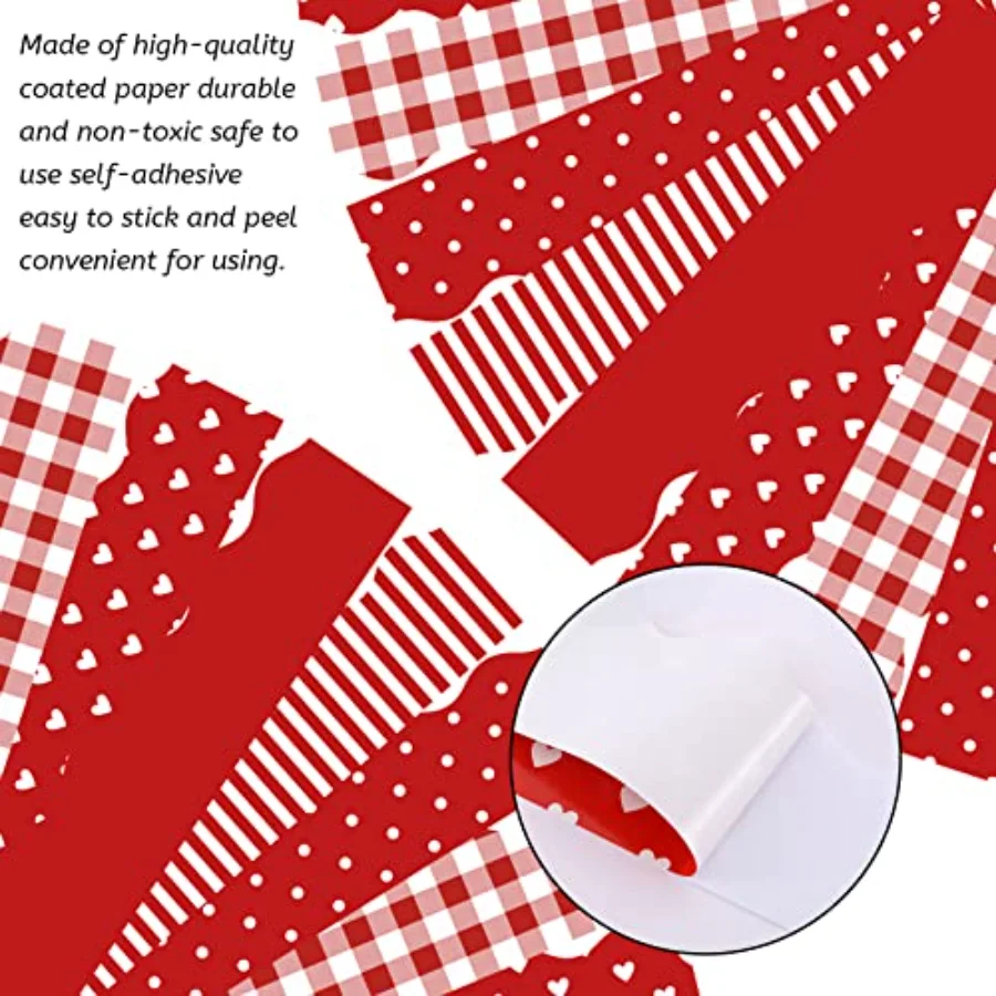69Ft Valentine's Day Bulletin Board Borders 5 Designs Red White Heart, view 3