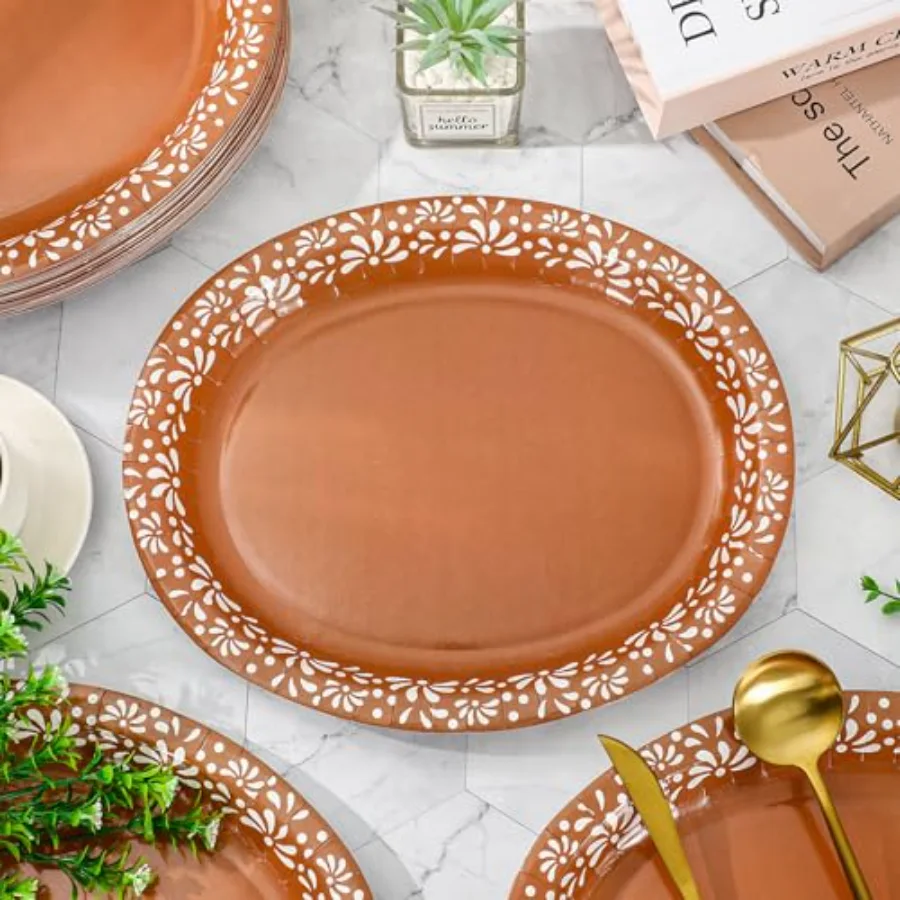 50 Pcs Cielito Lindo Paper Plates 12 x 10 Inch Platos De Barro Mexicanos, view 4