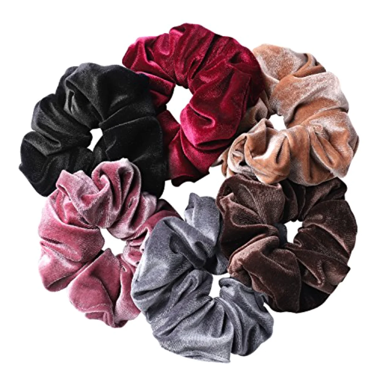 6 Pcs Big Hair Scrunchies Velvet Elastics Large Hair Bobble Scrunchy Hairs