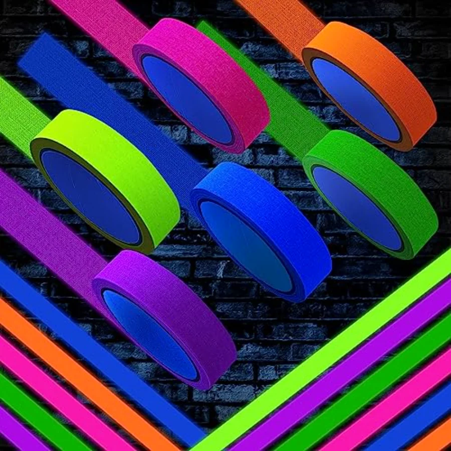 6 Colors Neon Gaffer Cloth Tape Fluorescent (MCLS), view 4