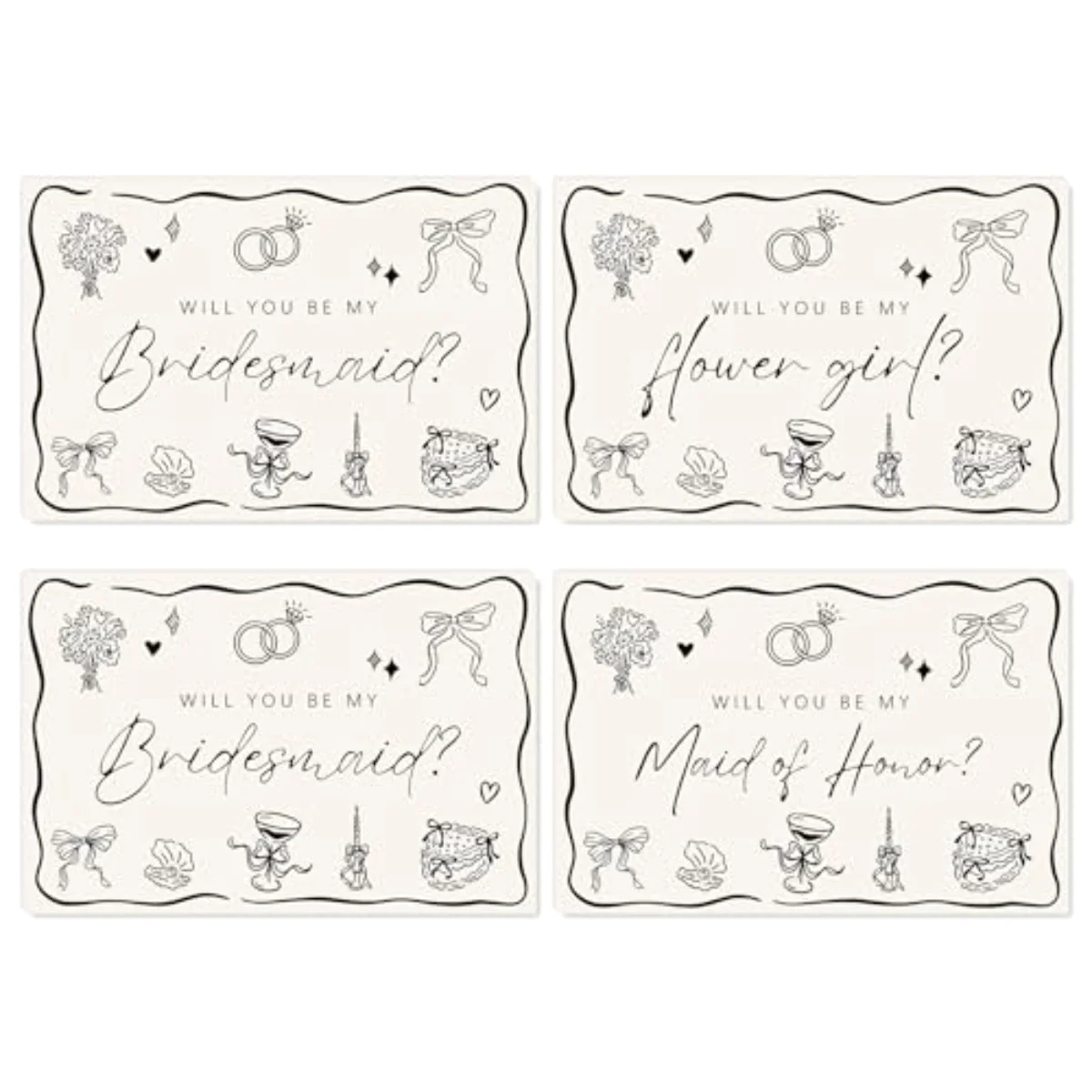 12 Pcs Bridesmaid Proposal Cards
