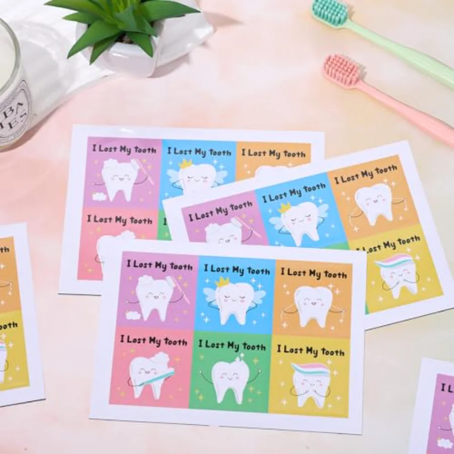 180Pcs I Lost a Tooth Stickers Back to School Cartoon Tooth Fairy Stickers, view 3