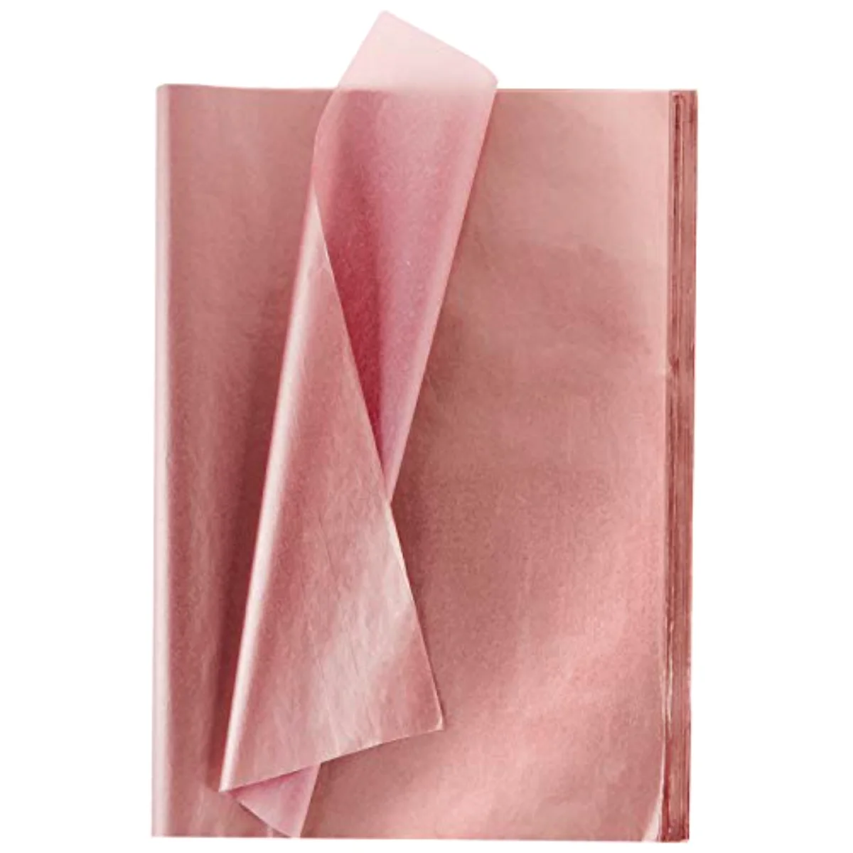 Rose Gold Tissue Paper Bulk, 100 Sheets Metallic Gift Wrapping Paper for