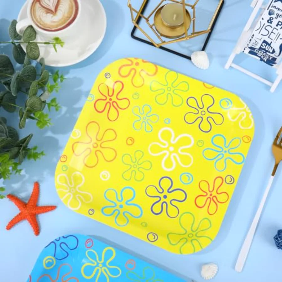 40 Pcs Sponge Birthday Party Paper Plate Cartoon Themed Disposable Plate, view 4