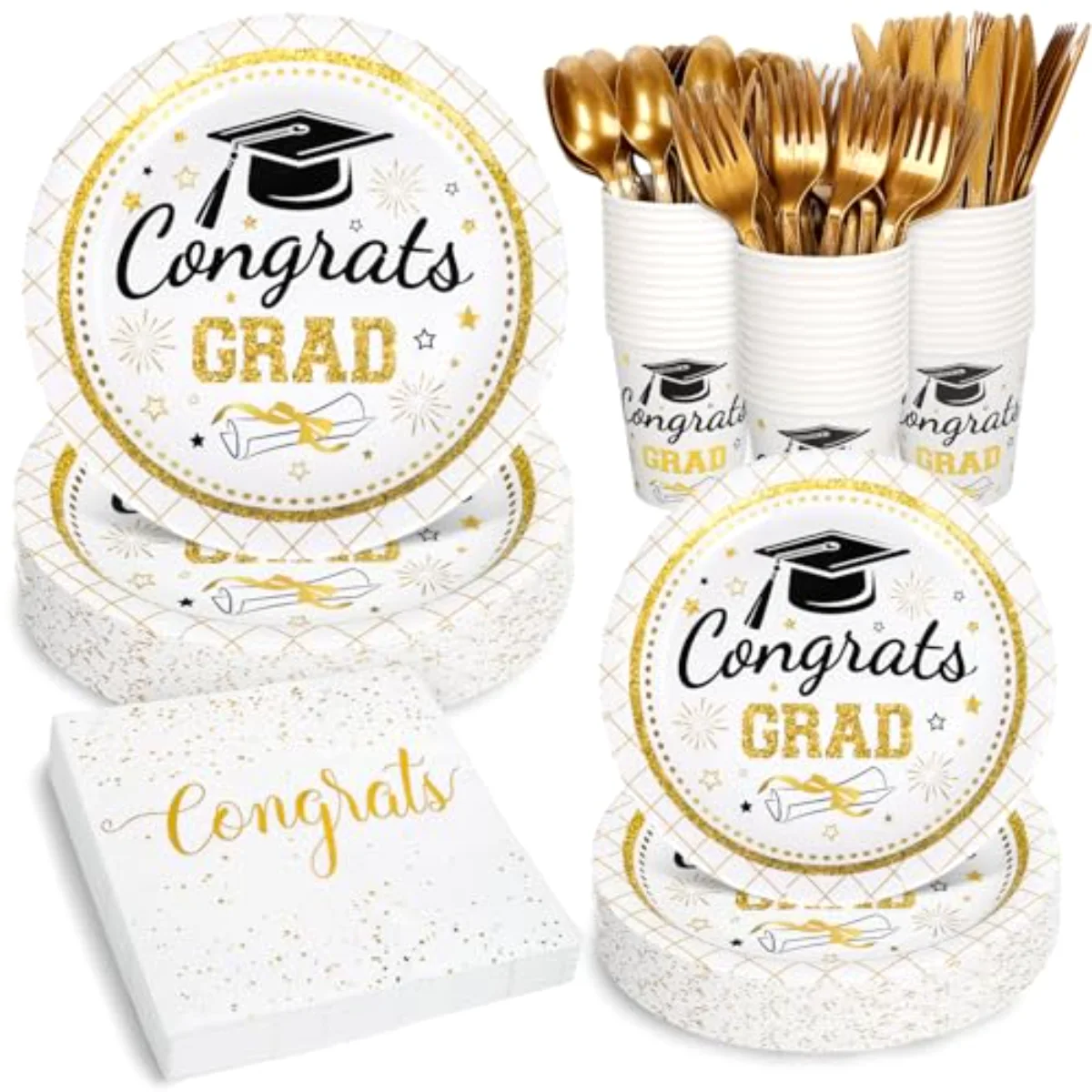 175 Pcs Graduation Party Supplies
