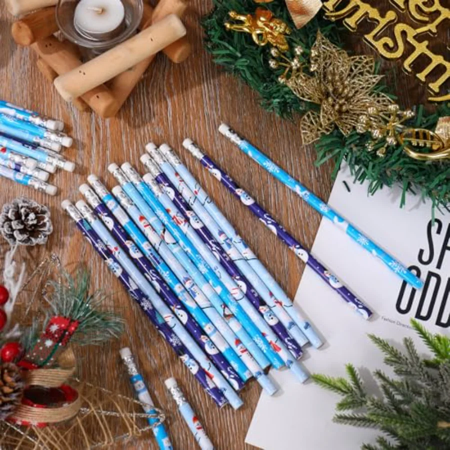 100Pcs Winter Polar Animal Pencils with Erasers Back to School Writing, view 3
