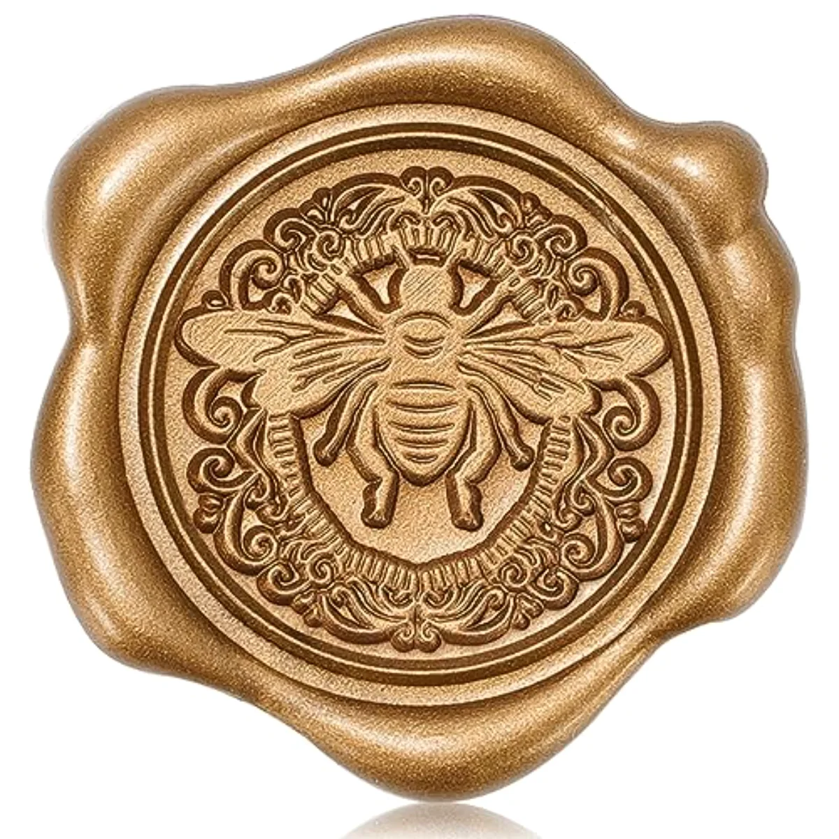 50 Pcs Wax Seal Envelope Seal Stickers Gold Bee 3D Self-Adhesive Embossed