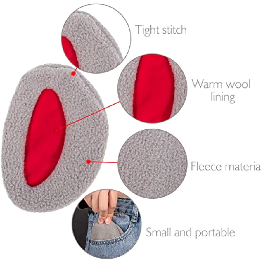 3 Pairs Ear Warmers Bandless Ear Muffs Unisex for Winter Outdoors (Dark, view 2