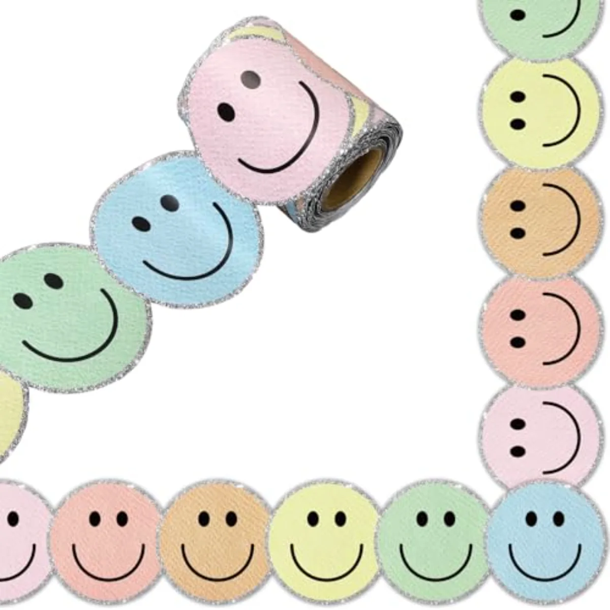 32.8 Ft Boho Happy Face Bulletin Board Border (9LJG)