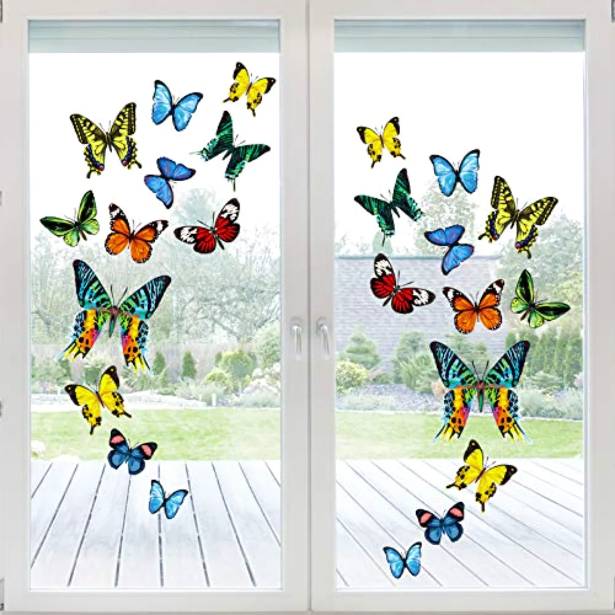 24Pcs Colorful Butterfly Window Clings