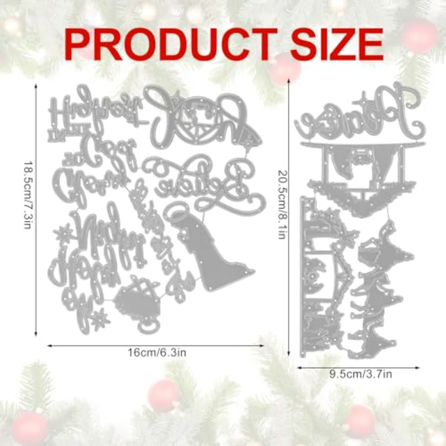 9Pcs Christmas Nativity Metal Die Cuts Nativity Scene Steel Cutting Dies, view 2