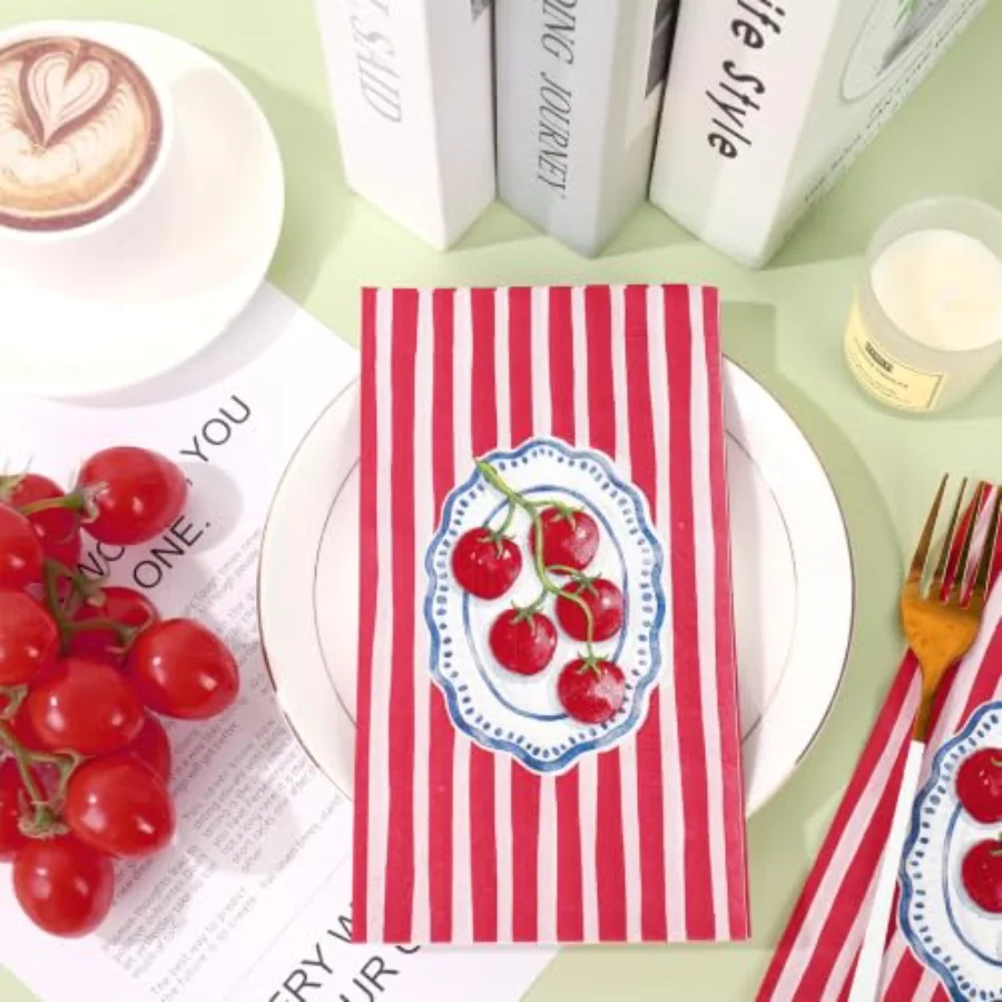 50Pcs Summer Tomato Guest Napkins, view 4