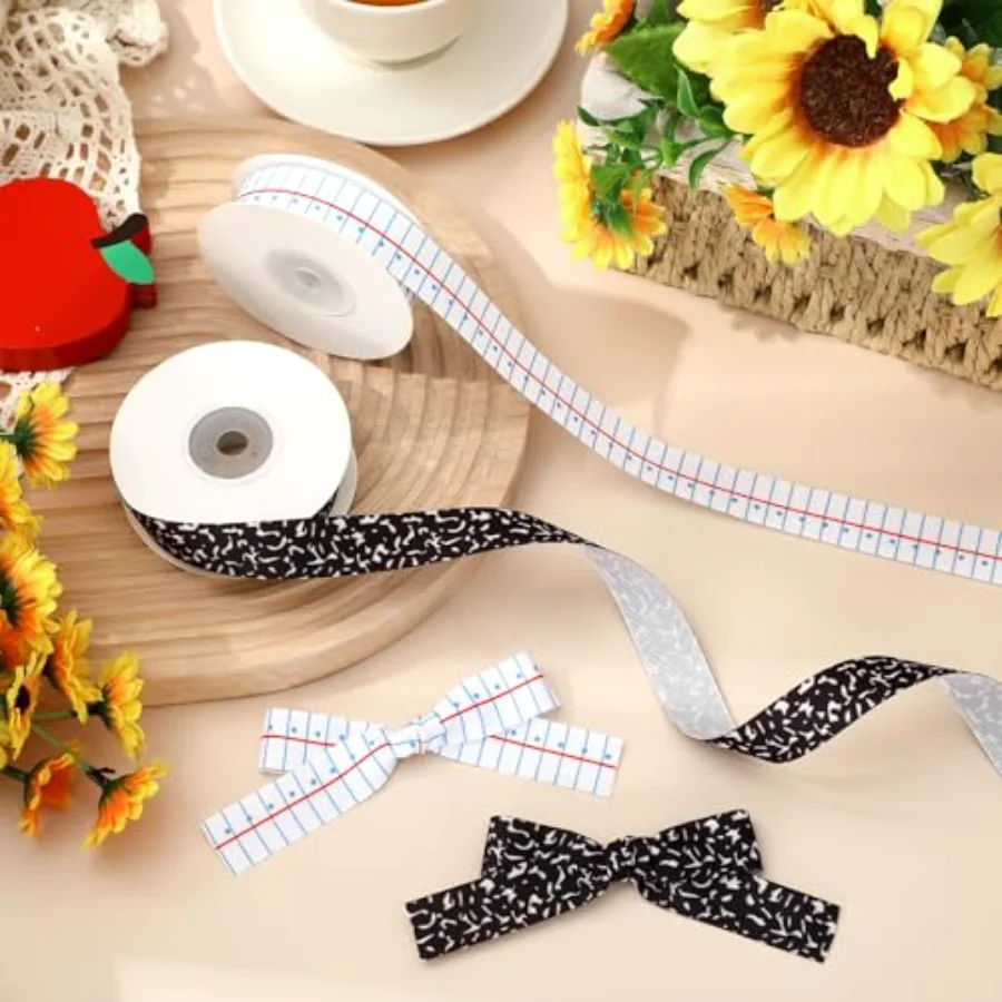 Back to School Grosgrain Ribbon 0.8 Inch Notebook Composition Decorative, view 4
