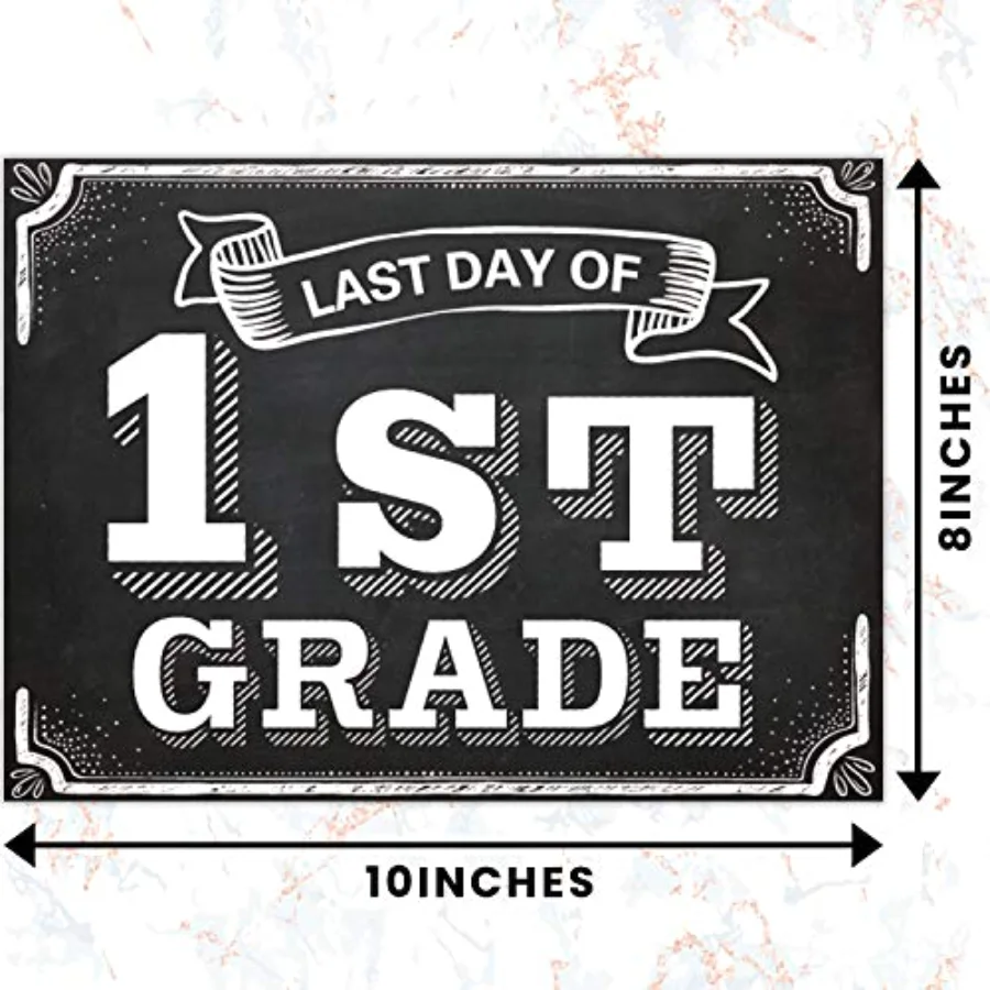 16 Pcs First & Last Day of School Signs 16 Grades Back to School Signs, view 4