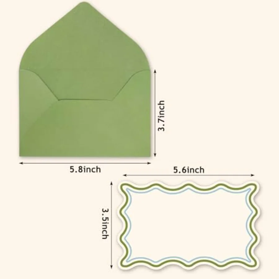 60Pcs Flat Blank Notes with Envelopes, view 2