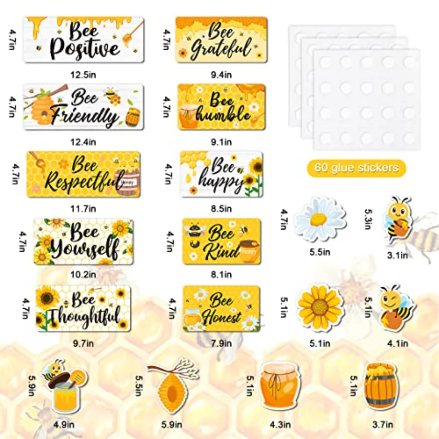 Bee Motivational Classroom Decor Back to School Bulletin Board Honeybee, view 2