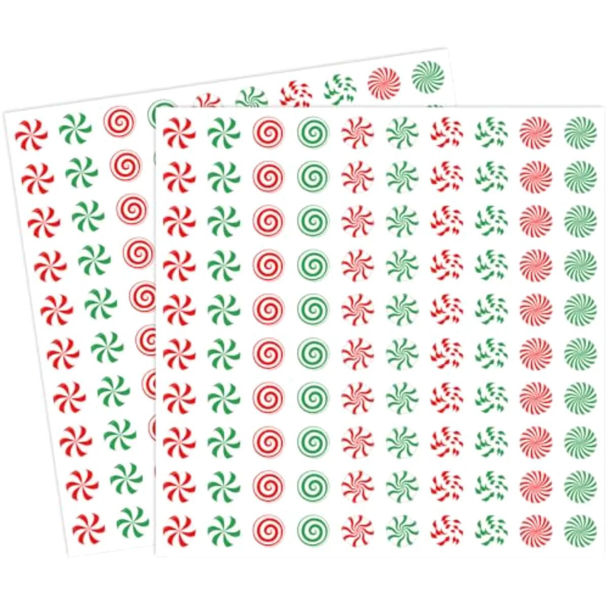 1000Pcs Christmas Candy Stickers Mini Red Green Xmas Paper Labels