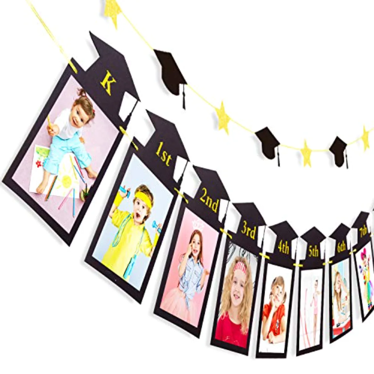 2Pcs Graduation Photo Banner for Party Decoration Kindergarten to 12th